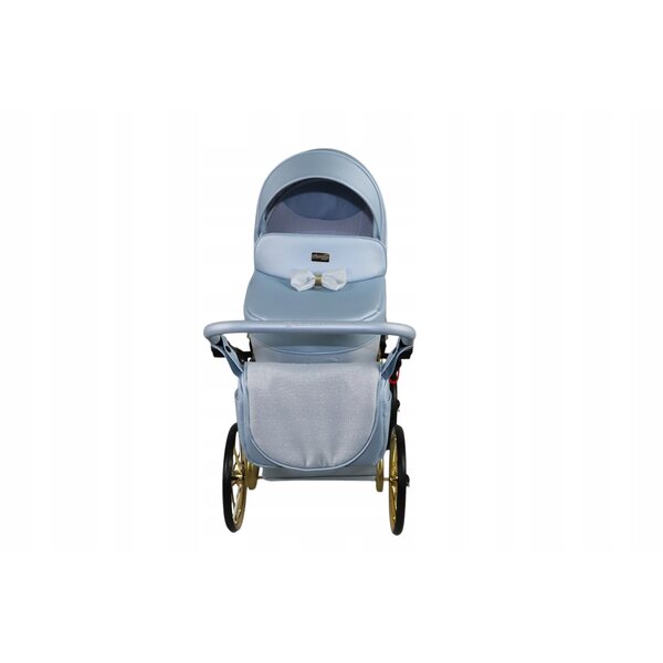 Passeggino per Bambole Sojan Babysajan Retro con Telaio in Acciaio e Dettagli Eco-Pelle