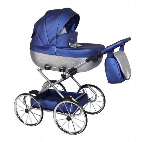 Passeggino per Bambole Sojan Babysajan Retro con Telaio in Acciaio e Dettagli Eco-Pelle