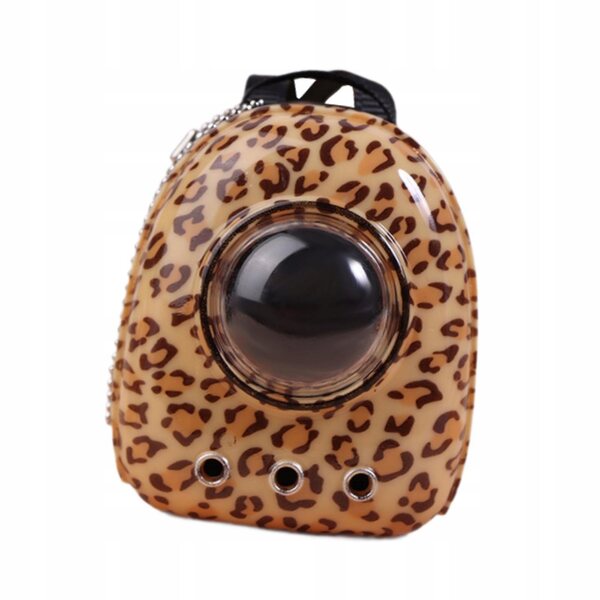 Peluche miniatura zaino per bambole scala 1:12 con motivo leopardato per gioco