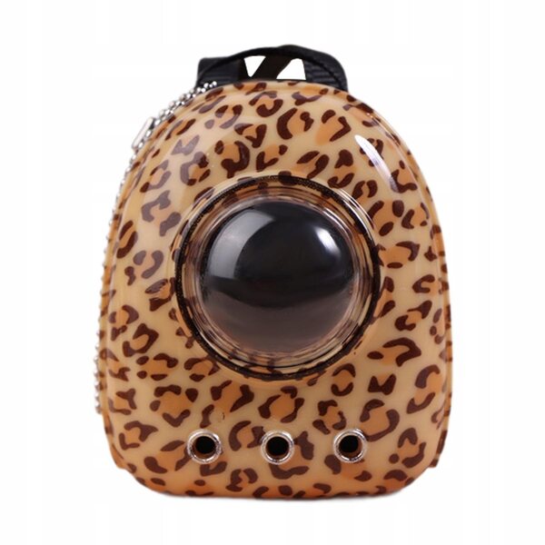 Peluche miniatura zaino per bambole scala 1:12 con motivo leopardato per gioco