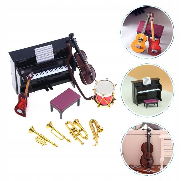Mini-dekorative Musikinstrumente für Puppenhäuser aus leichtem Kunststoff