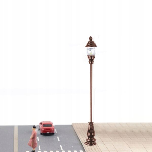 Mini graue Straßenlaternen 8 Stück für Miniaturdekorationen im Maßstab 1:87