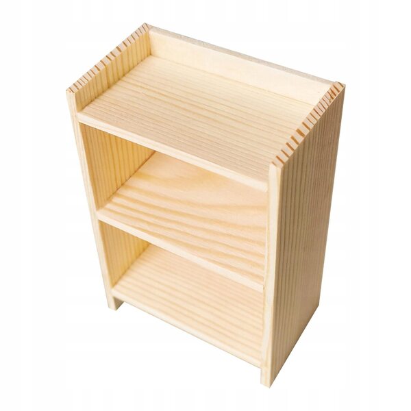 1:12 Miniatur-Bücherregal aus Holz für Puppenhäuser – dekorative Miniaturmöbel