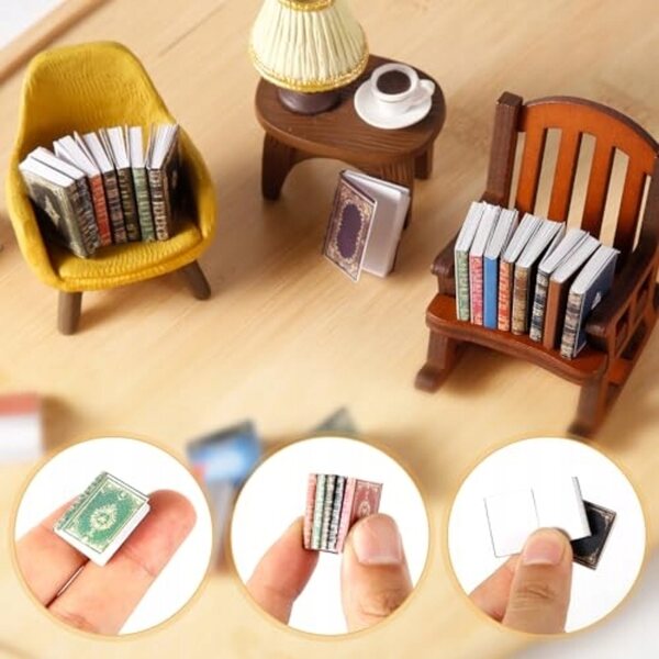 51 Miniatur-Dekorationsbücher aus strapazierfähigem Material – vielseitiges und hochwertiges Set