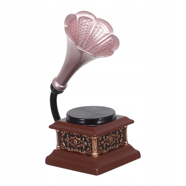 Miniaturisiertes Vintage-Grammophon aus Metall für Puppenhaus – Retro-Dekoration