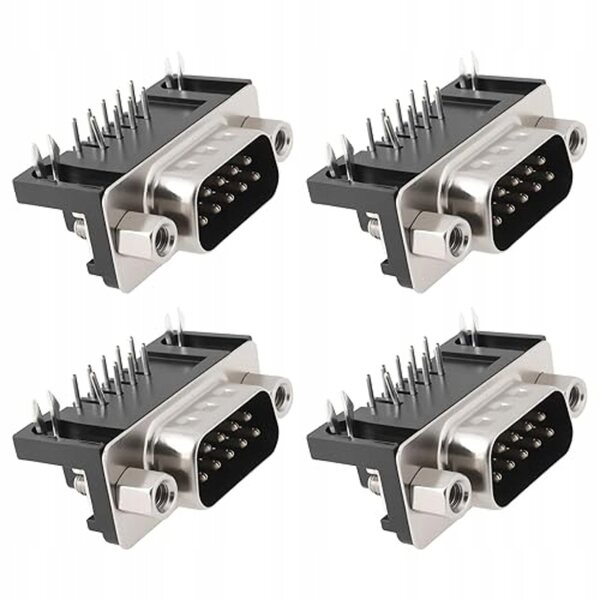 Set 4 Gniazda D-Sub 9 Pin per Commodore Amiga 500 1200 4000 in Metallo