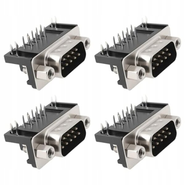 Set 4 Gniazda D-Sub 9 Pin per Commodore Amiga 500 1200 4000 in Metallo