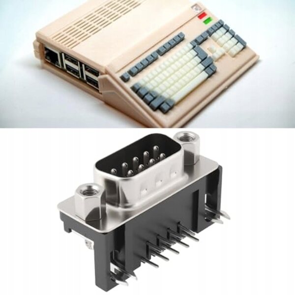 Set 4 Gniazda D-Sub 9 Pin per Commodore Amiga 500 1200 4000 in Metallo