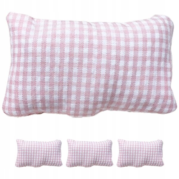 Lot de 4 mini coussins décoratifs pour maisons de poupées et canapés en coton PP