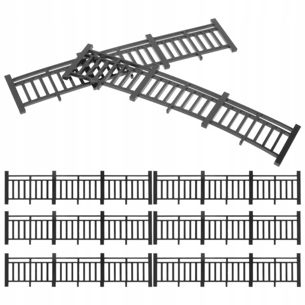 Lot de 8 clôtures miniatures pour jardins et décorations DIY en ABS