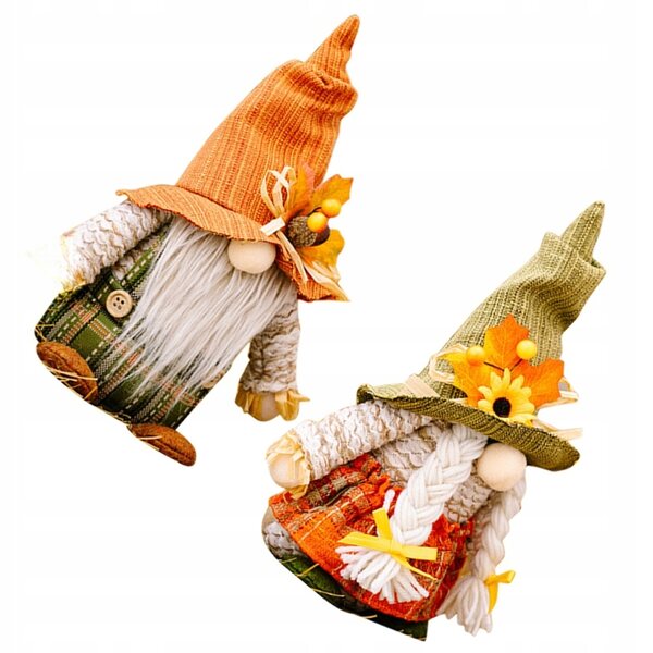 Set 2 decorazioni gnometti autunnali per la Festa del Ringraziamento