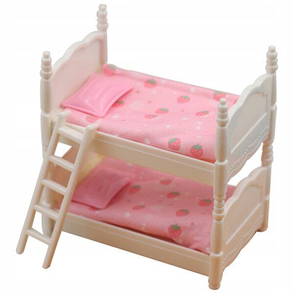 Letto a Castello in Miniatura per Casa delle Bambole in Materiale Resistente