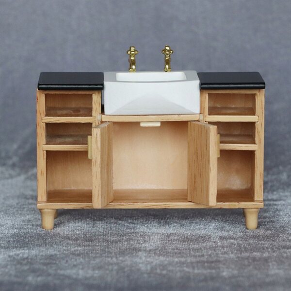 Mini Mobili Bagno in Legno per Mini Case - Giocattoli e Decorazioni Naturali