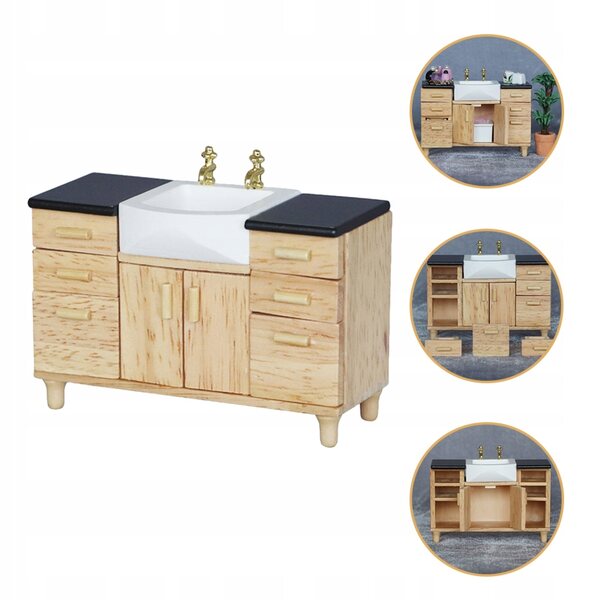 Mini Mobili Bagno in Legno per Mini Case - Giocattoli e Decorazioni Naturali
