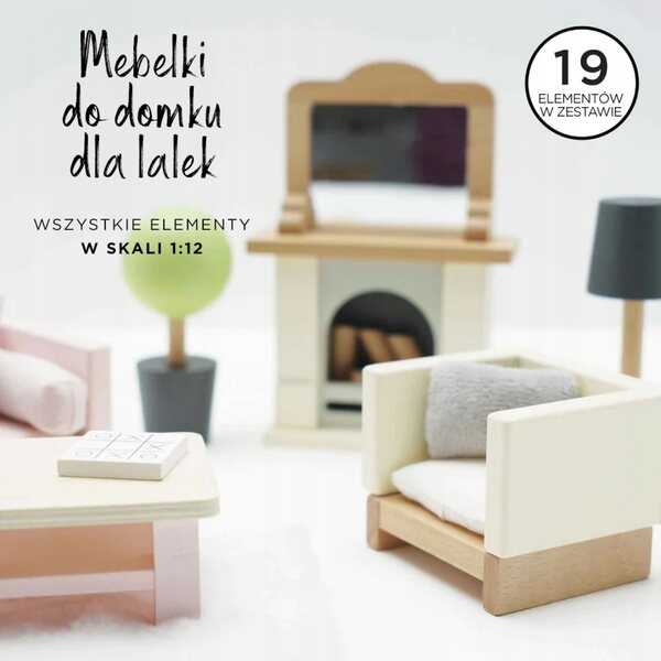 Daisylane Holz-Wohnzimmermöbel-Set Le Toy Van mit 17 Teilen für Puppenhaus