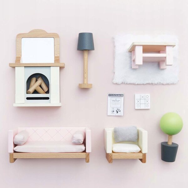 Daisylane Holz-Wohnzimmermöbel-Set Le Toy Van mit 17 Teilen für Puppenhaus