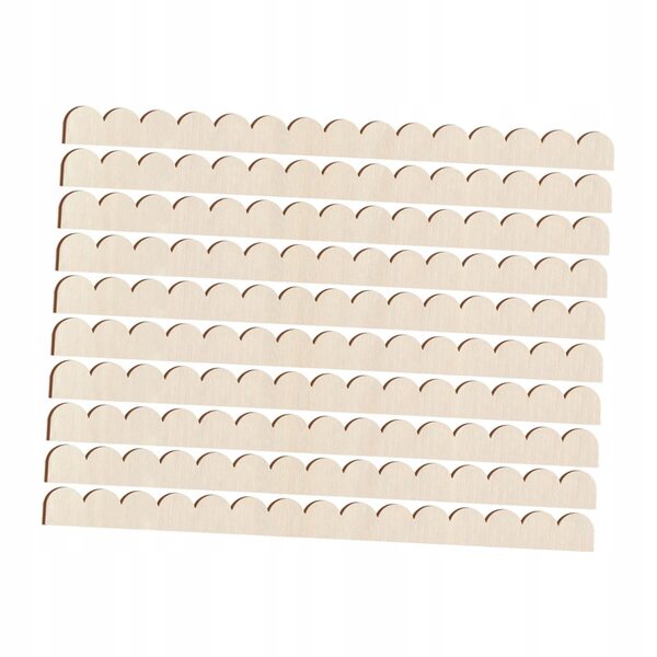 10x dekorative fächerförmige Holzleisten 40x3x0,3 cm zum Selbermachen