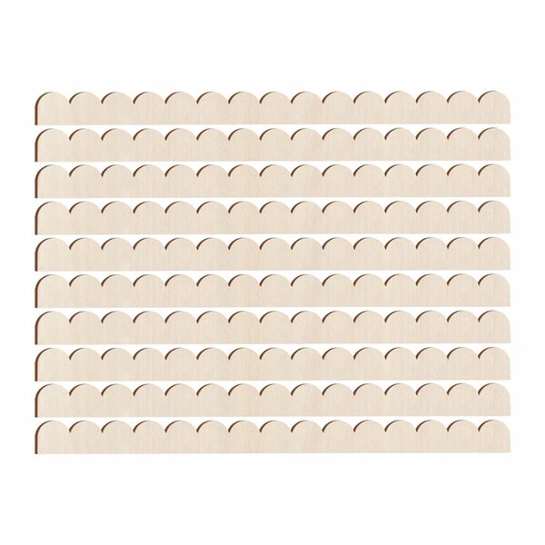 10x dekorative fächerförmige Holzleisten 40x3x0,3 cm zum Selbermachen