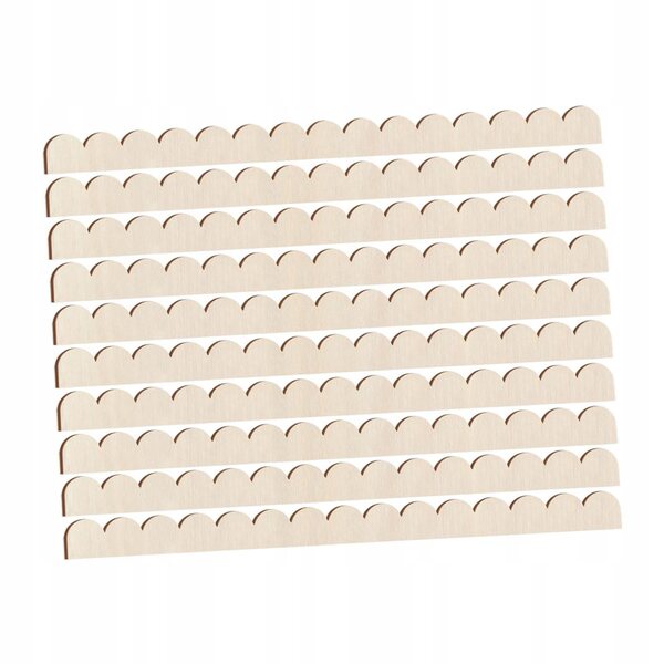 10x dekorative fächerförmige Holzleisten 40x3x0,3 cm zum Selbermachen