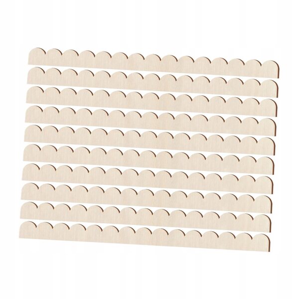 10x dekorative fächerförmige Holzleisten 40x3x0,3 cm zum Selbermachen