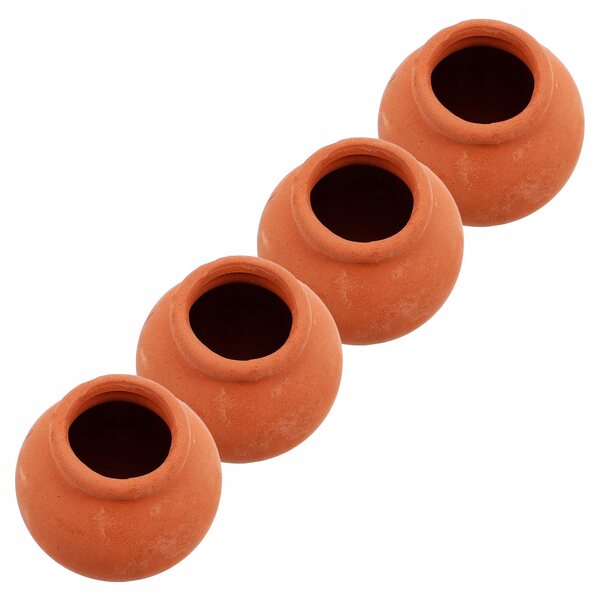 Lot de 4 mini pots de fleurs en céramique pour maison de poupée DIY