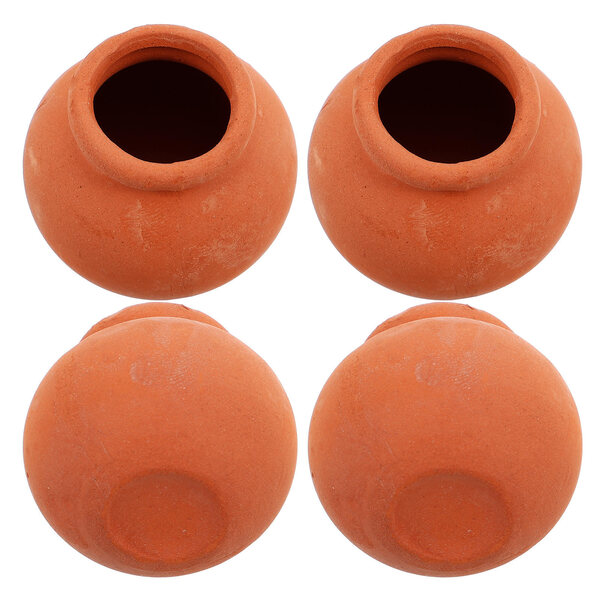Lot de 4 mini pots de fleurs en céramique pour maison de poupée DIY
