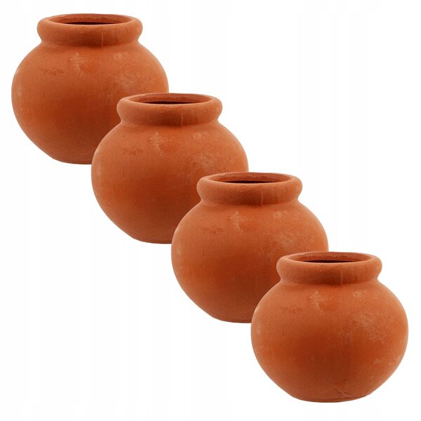 Lot de 4 mini pots de fleurs en céramique pour maison de poupée DIY