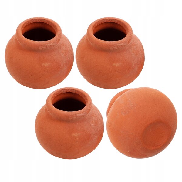 Lot de 4 mini pots de fleurs en céramique pour maison de poupée DIY