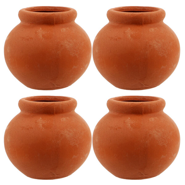 Lot de 4 mini pots de fleurs en céramique pour maison de poupée DIY