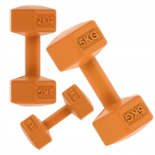 Set 3 Mini Hantle Arancioni per Domestici in Miniatura 1:12 Realistici