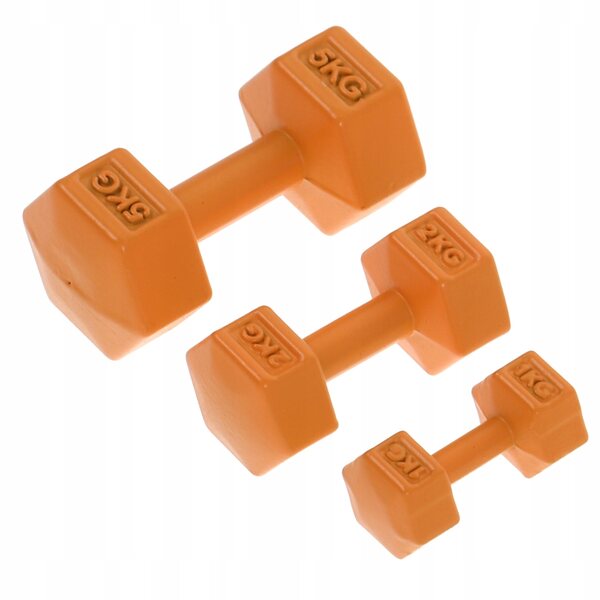 Set 3 Mini Hantle Arancioni per Domestici in Miniatura 1:12 Realistici
