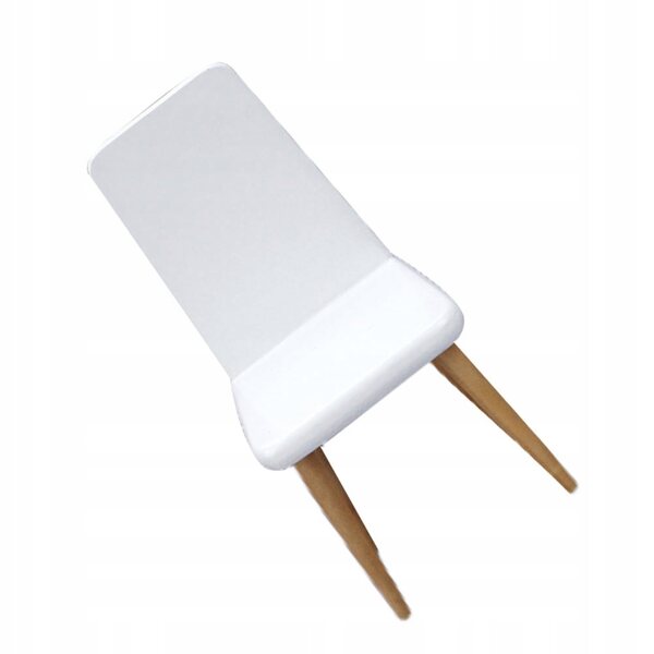 Mini Sedia Bianca in Legno di Betulla per Bambini, Decorazione Realistica e Leggera