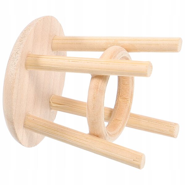 Mini-Holzhocker für Miniatur-Hausdekorationen 1:12 Beige