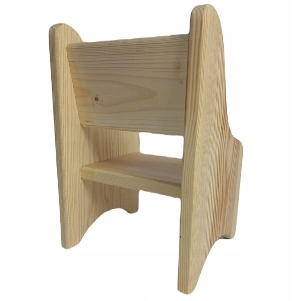 Massiver Holzstuhl 28,5 cm für Puppen mit abgerundeten Kanten und sicher