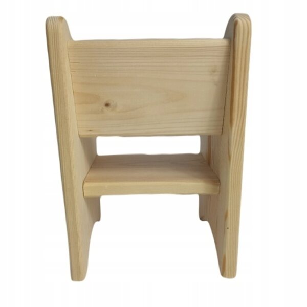 Massiver Holzstuhl 28,5 cm für Puppen mit abgerundeten Kanten und sicher