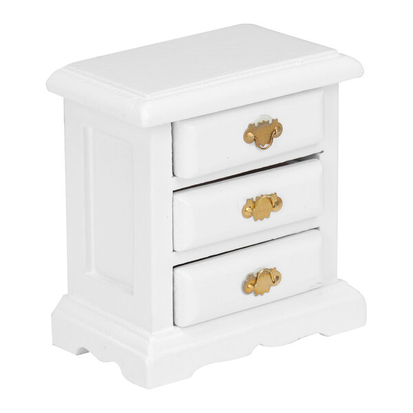 Mini Scaffale Domestico Bianco in Legno di Betulla per Casa delle Bambole