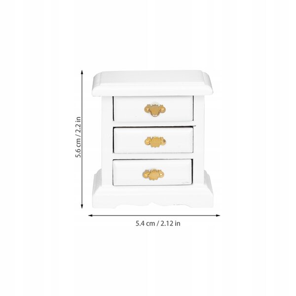 Mini Scaffale Domestico Bianco in Legno di Betulla per Casa delle Bambole
