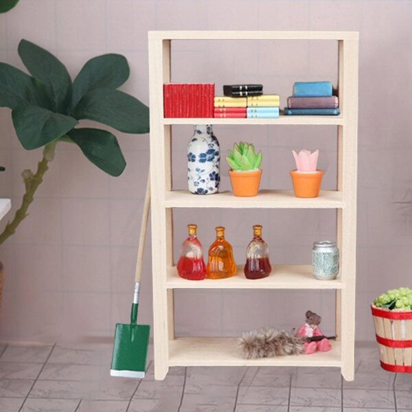 1:12 Puppenhaus Miniatur-Organizer aus Holz, Ausstellungsregal