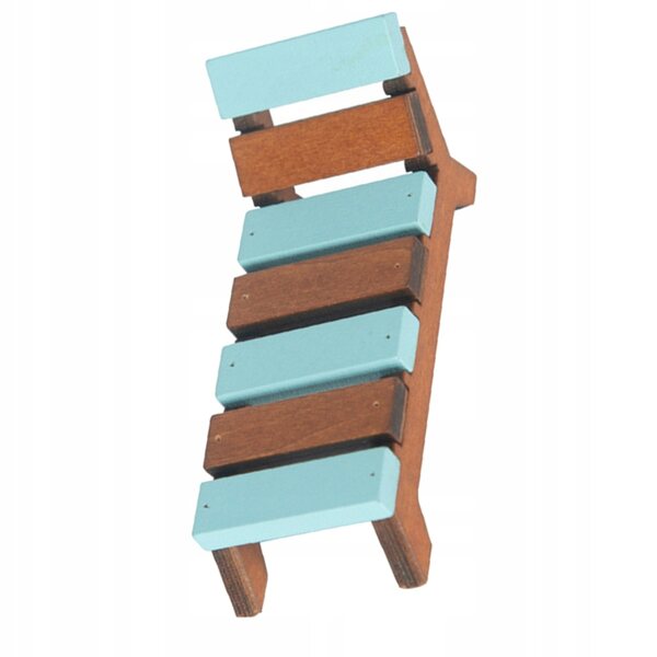 Mini sdraio in legno decorativa e giocattolo per il giardino delle fate e la casa
