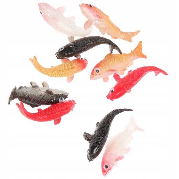 10 dekorative Mini-Fischfiguren für Puppenhäuser – farbenfroh und detailliert