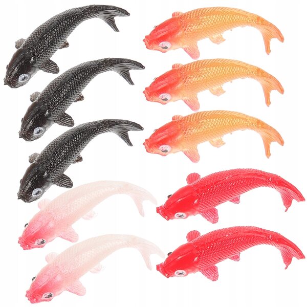 10 dekorative Mini-Fischfiguren für Puppenhäuser – farbenfroh und detailliert