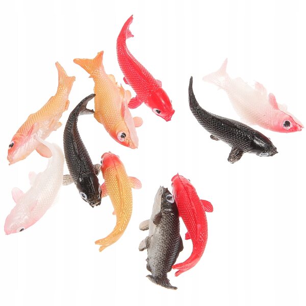 10 dekorative Mini-Fischfiguren für Puppenhäuser – farbenfroh und detailliert