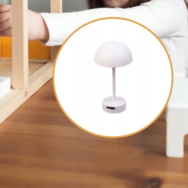 Lampa in metallo per casa delle bambole 1/12 stile moderno bianco miniatura