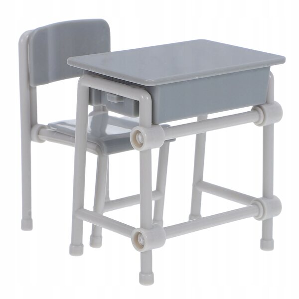 Miniatura set mobili scolastici per bambole tavolo e sedie in plastica dettagliata