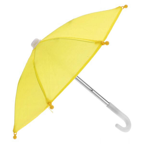 Mini parasola giallo decorativo per case e bambole, accessorio realistico