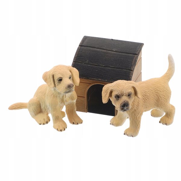 Miniatur-Hundehütte mit realistischen Figuren und exklusiven Dekorationen