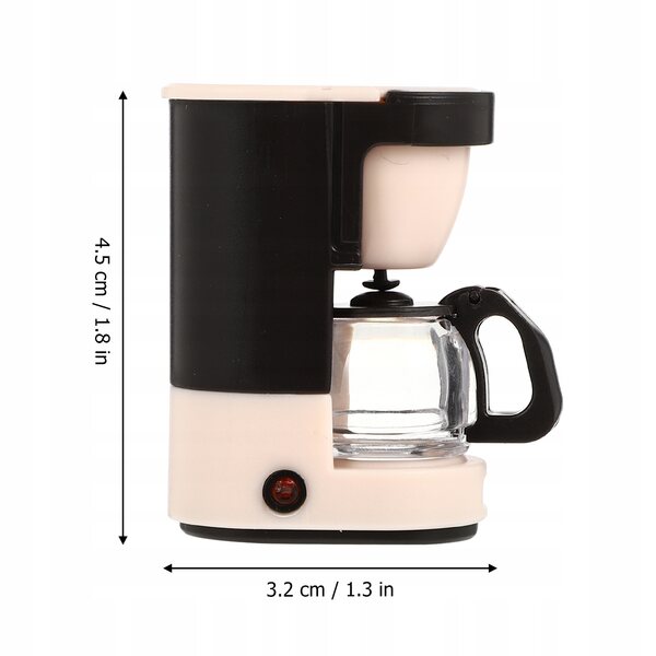 Mini Espresso per Bambini in Plastica Leggera e Resistente, Perfetto per Case delle Bambole