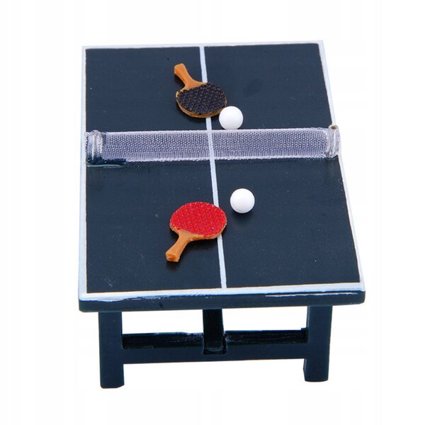 Mini tavolo da ping pong in legno per bambini, accessorio gioco sicuro e portatile