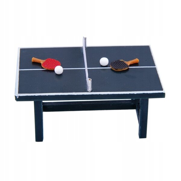 Mini tavolo da ping pong in legno per bambini, accessorio gioco sicuro e portatile