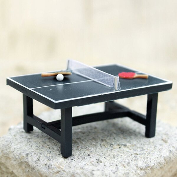 Mini tavolo da ping pong in legno per bambini, accessorio gioco sicuro e portatile
